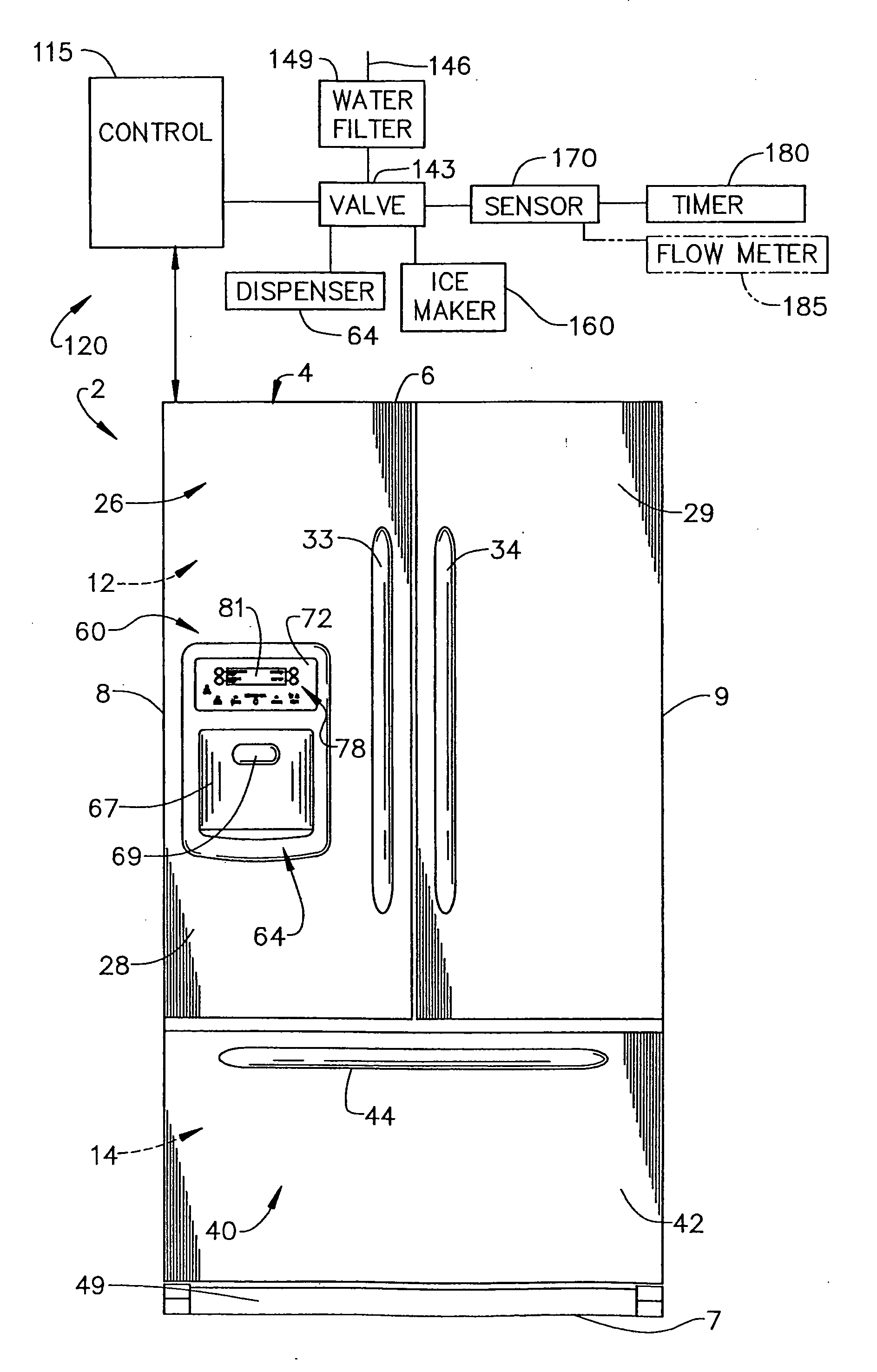 Water product dispensing system