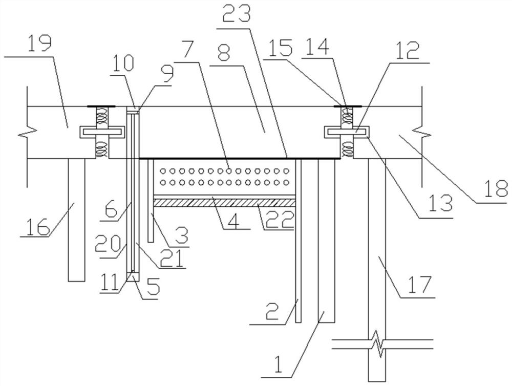 Butt strap structure construction method for bridgehead bumping