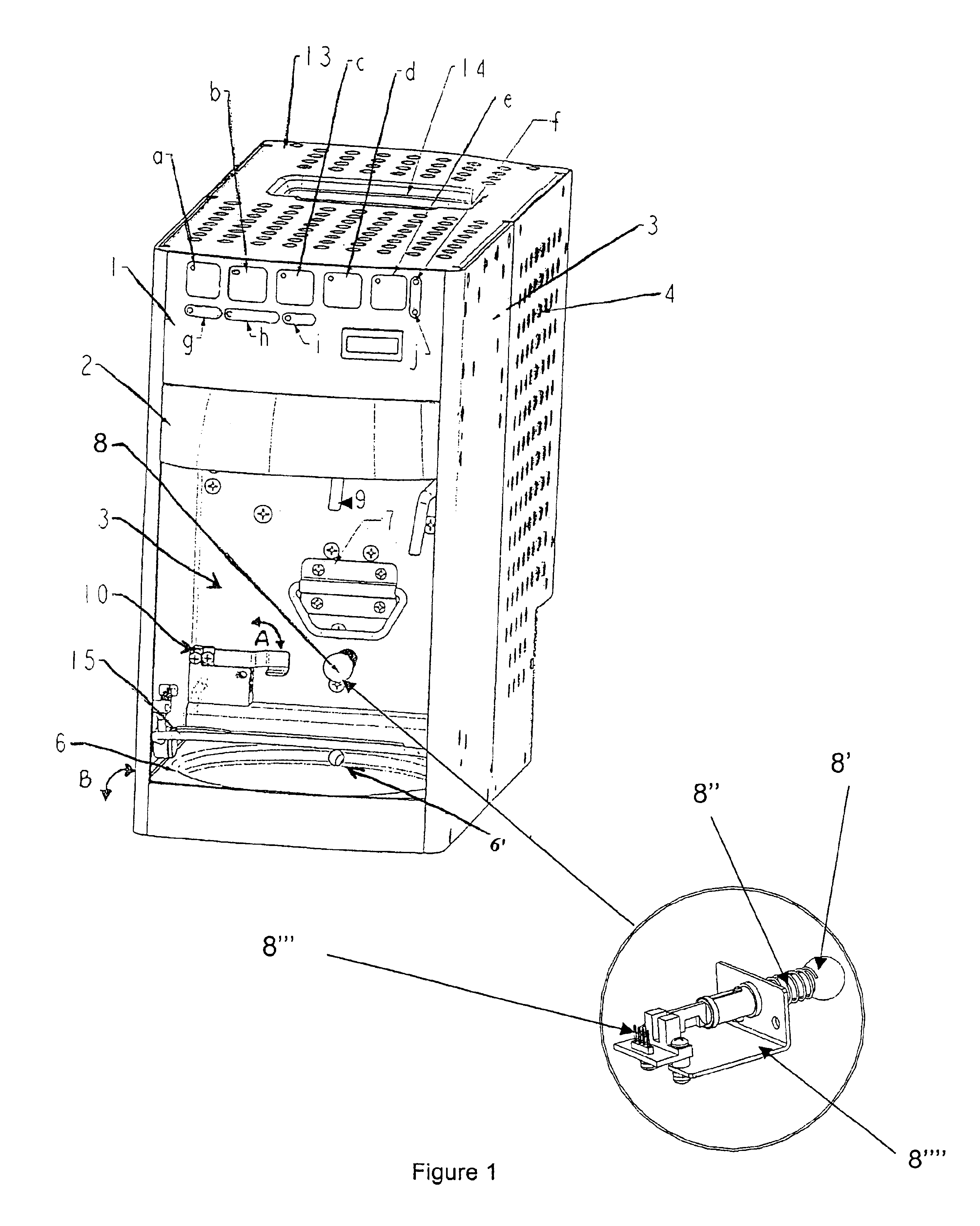 Machine for American style coffee for use on aircraft