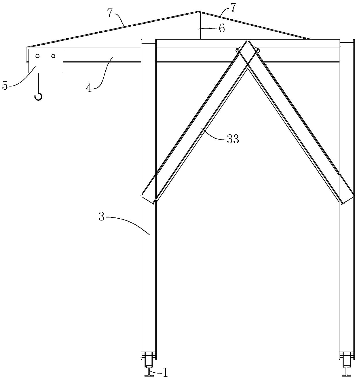 Gantry crane for mounting equipment