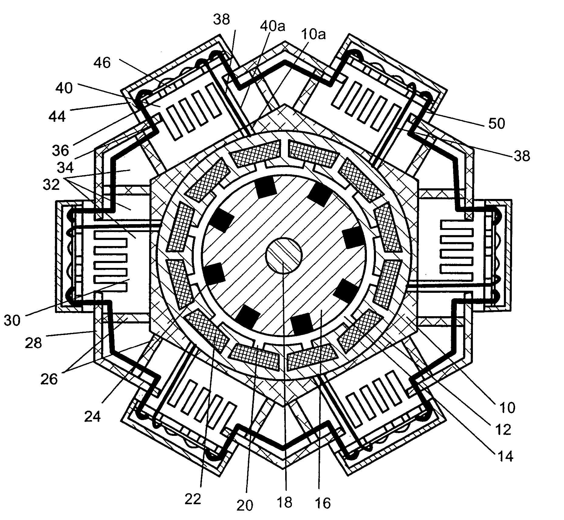 Fluid cooled electric machine