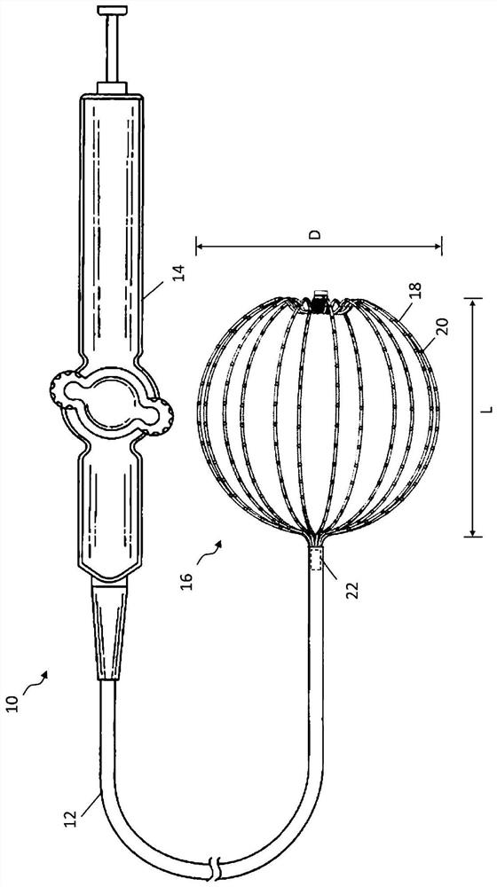 Basket conduit with pre-strained frame