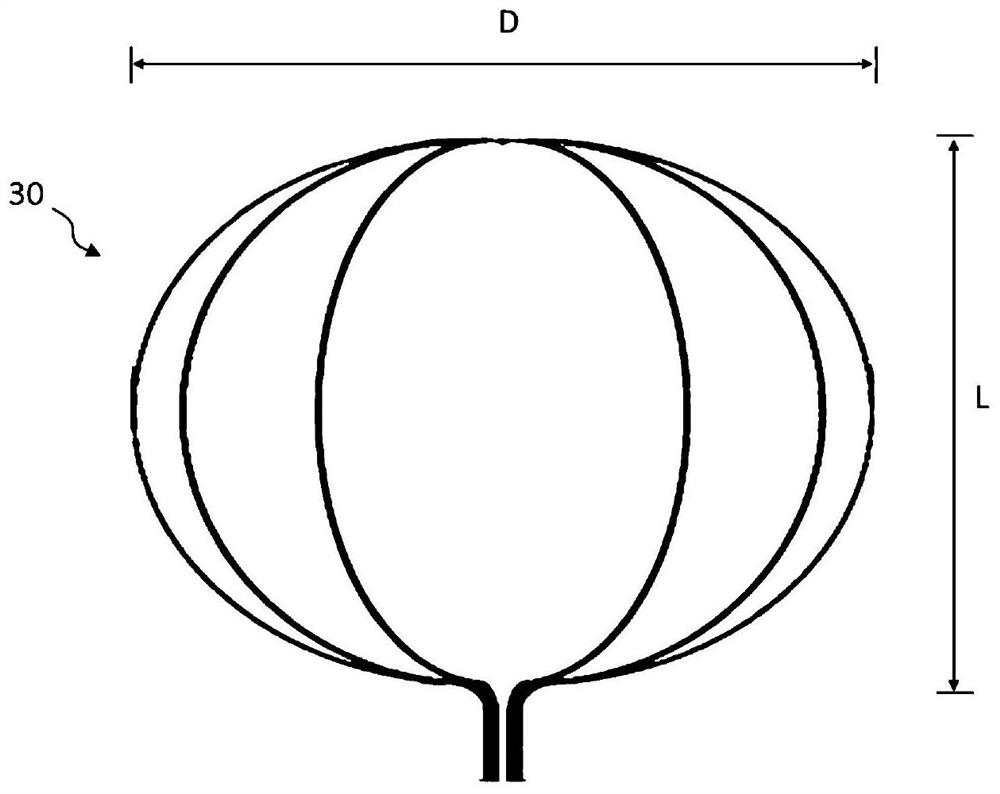 Basket conduit with pre-strained frame