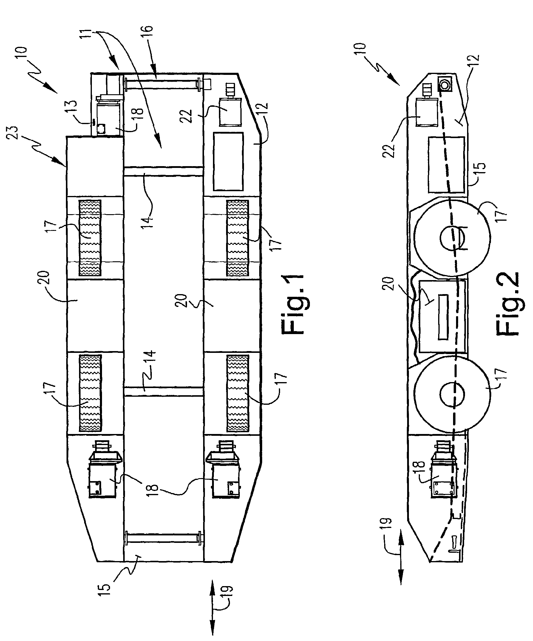 Battery powered shuttle car