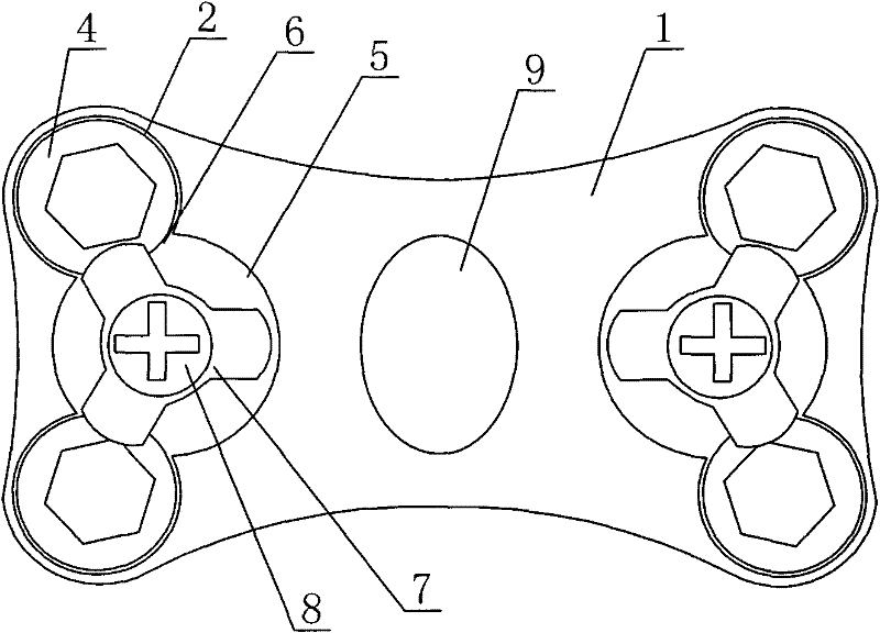 Rotation and anti-regression anterior cervical internal fixation device