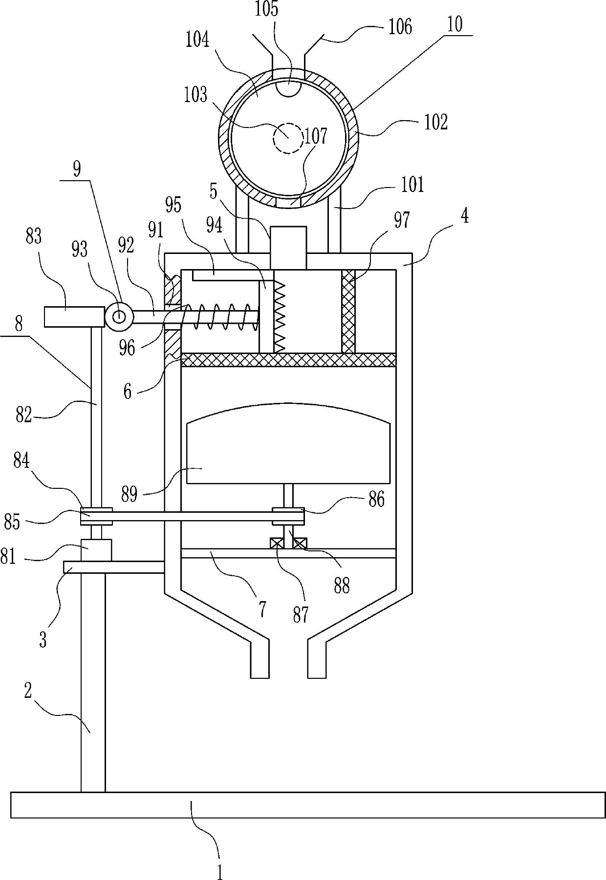 A crushing device for pediatric solid medicine