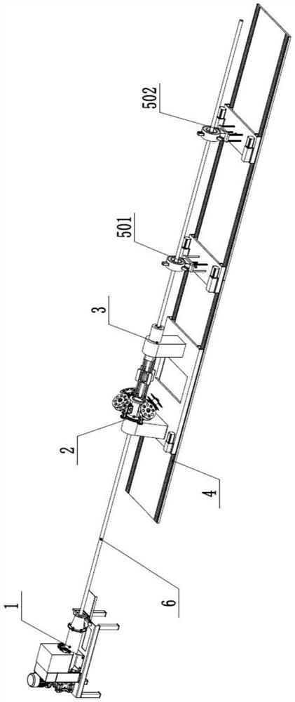 Composite plastic pipe production system and using method thereof