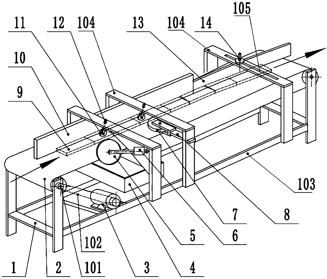 Automatic and quantitative gluing plate jointing device of short and small battens and gluing plate jointing method