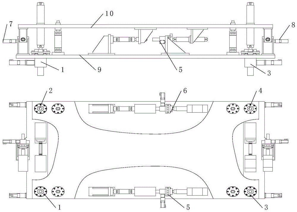 A large-scale six-component force measurement and variable angle support device