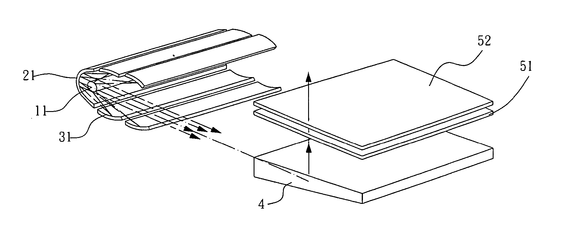 Reflecting apparatus for backlight module of flat panel display