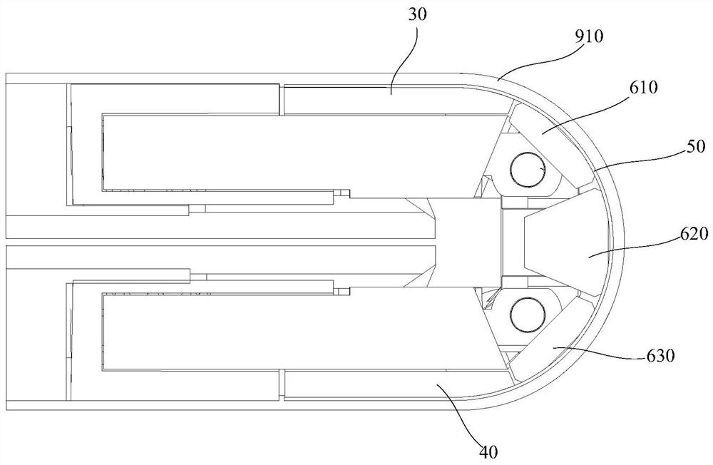 External folding flexible screen support device and electronic equipment