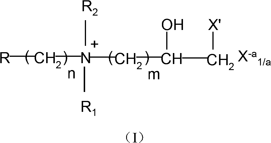 Hydroxy halogen amine compound containing quaternary ammonium salt functional group and preparation method and application thereof