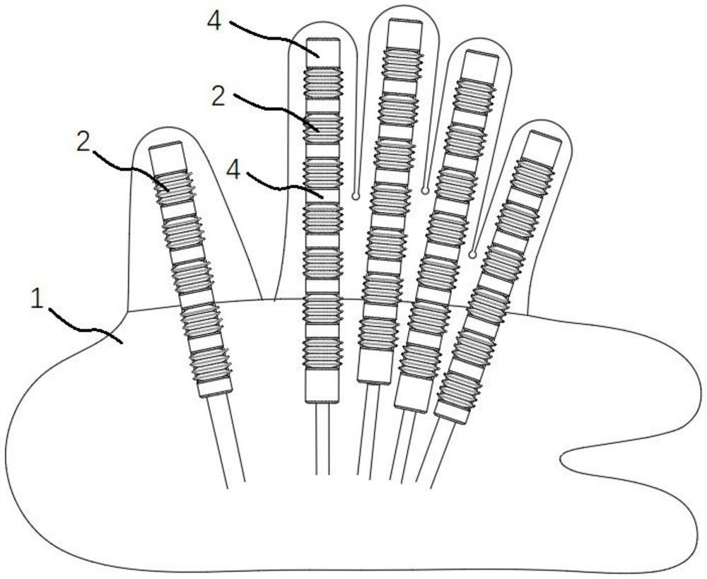 Pneumatic rehabilitation glove