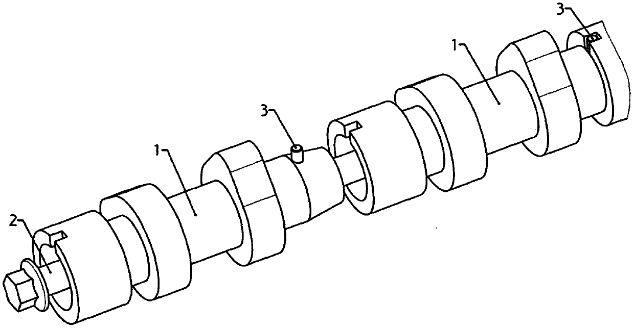 Assembled camshaft for engine