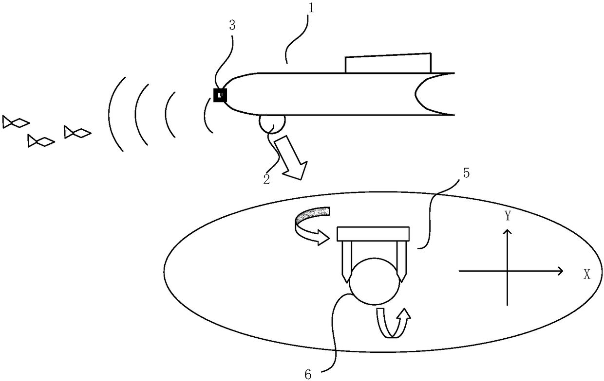 Underwater target automatic shooting method and system