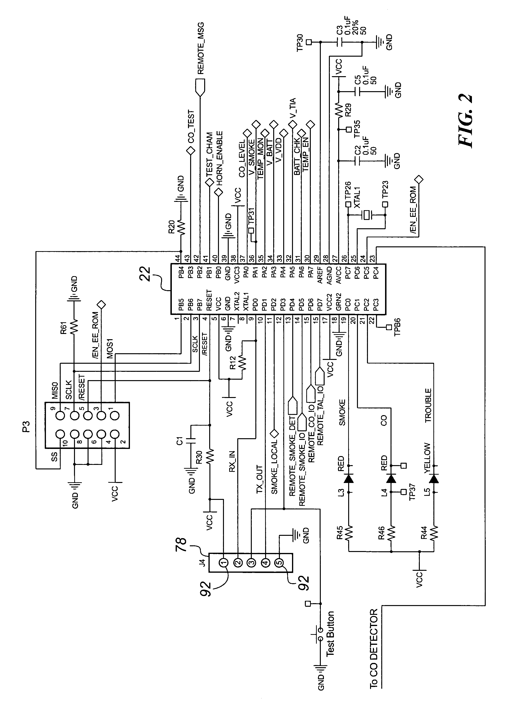 Adverse condition detector with diagnostics