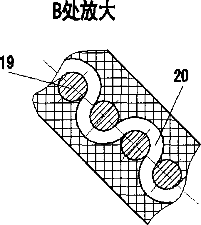 Fluid driving bending joint of spiral spring frame