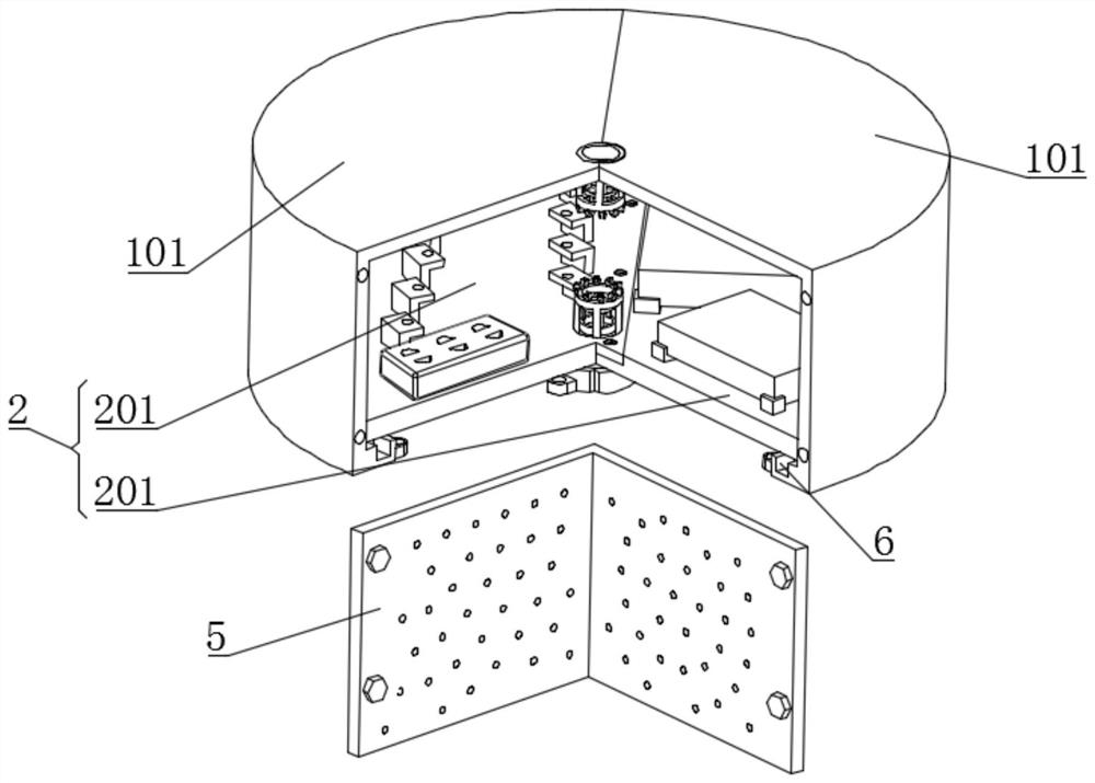 Household intelligent multimedia network box structure