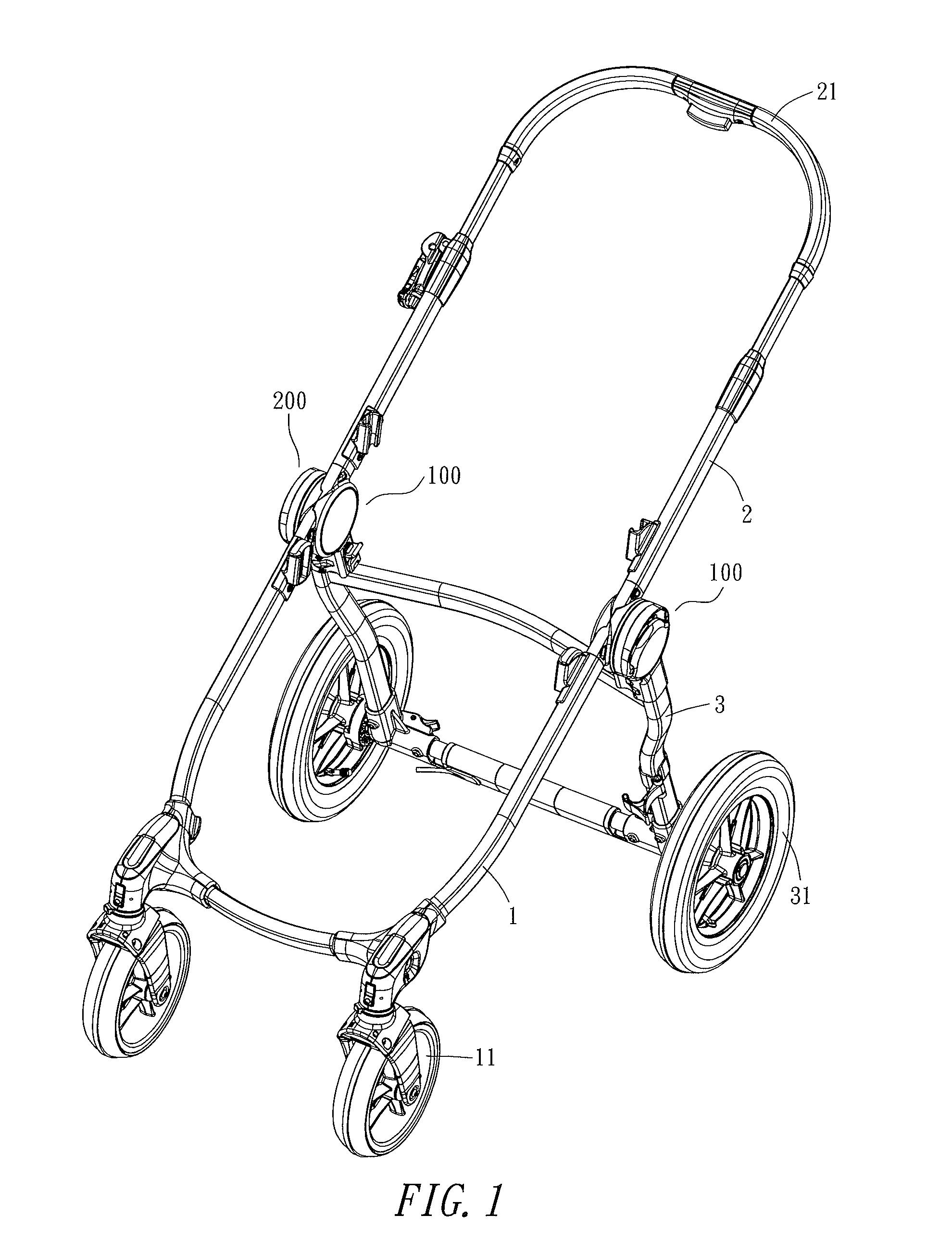 Foldable joint for baby stroller