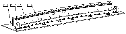 Straddle-type monorail substitute beam single-crossover turnout equipment