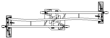 Straddle-type monorail substitute beam single-crossover turnout equipment