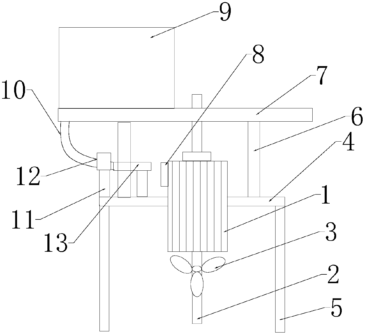 Alternating current motor with self-cooling function