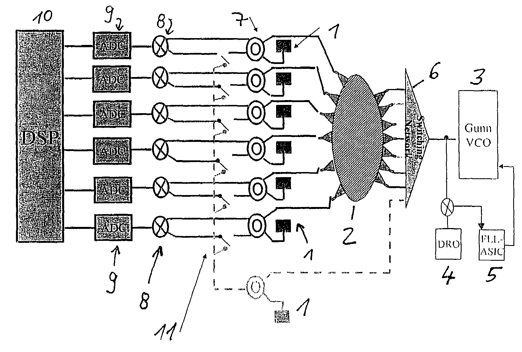 Angle-scanning radar system