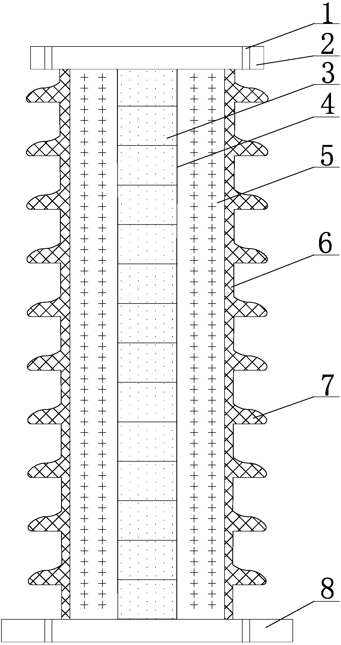 Outdoor compound insulation high-voltage anti-thunder support