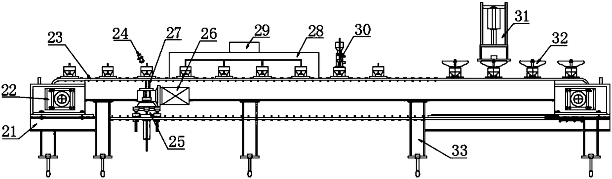 Conical head suspension type insulator cementing device