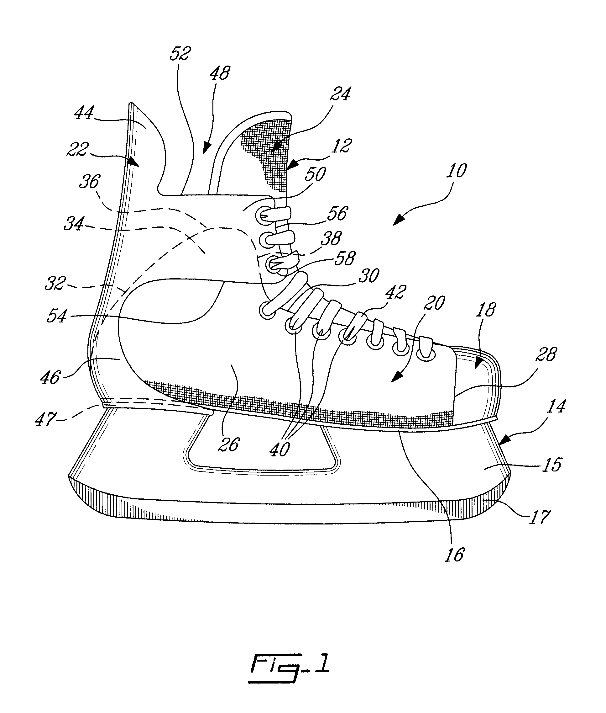 Skate boot with improved flexibility