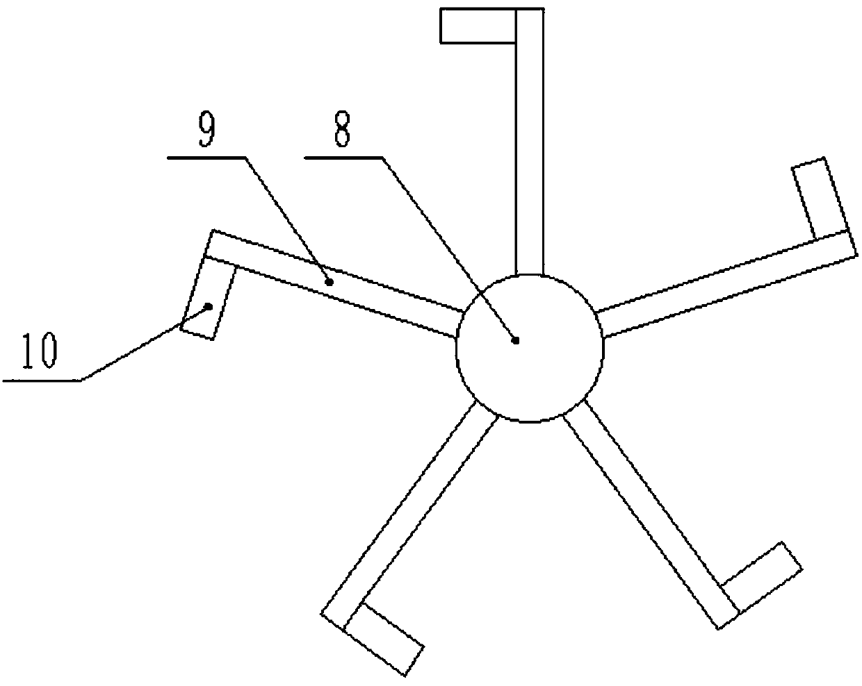 Deironing water separation device used for garbage disposal