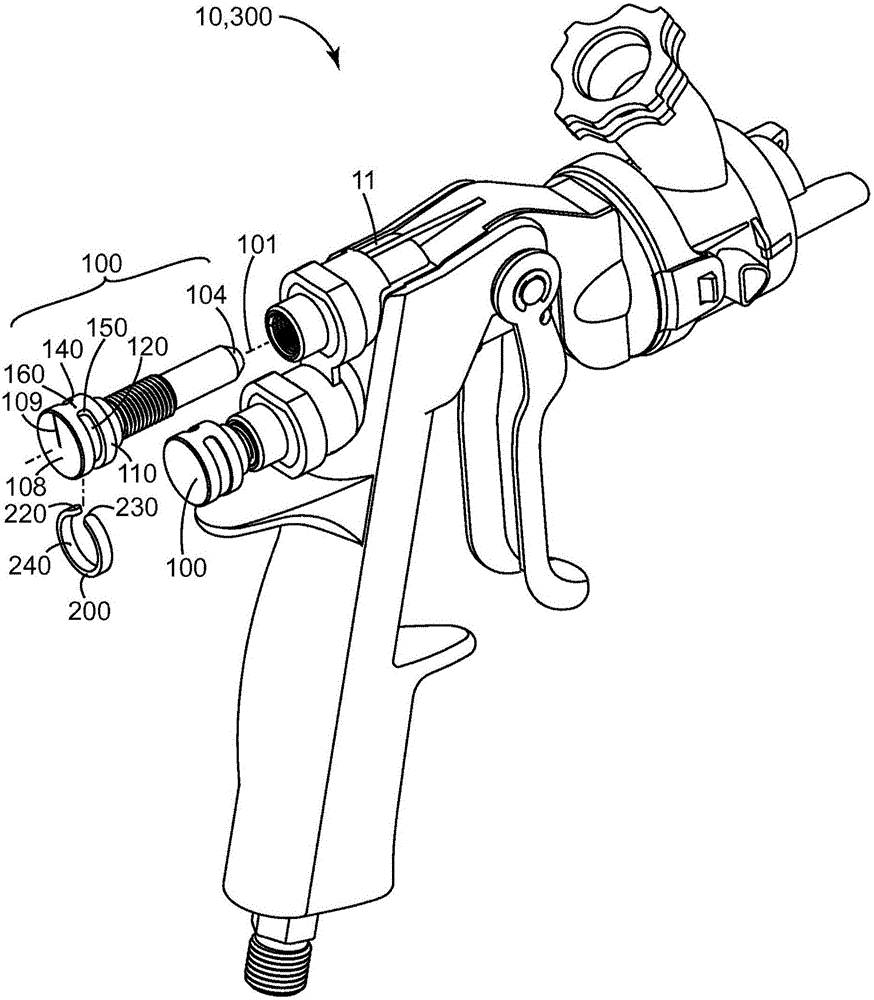 Color coding ring for spray guns