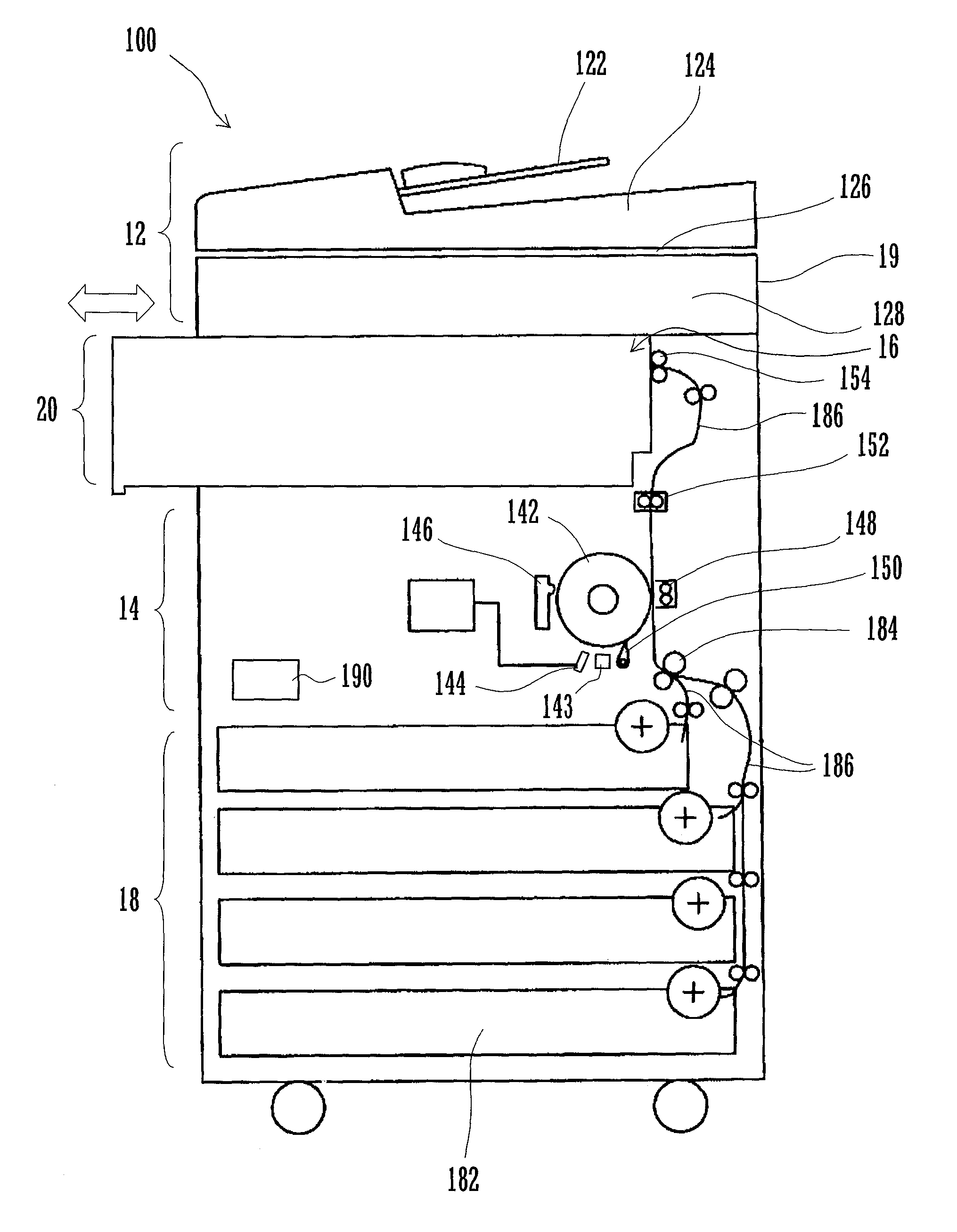 Image forming apparatus provided with post-processing device