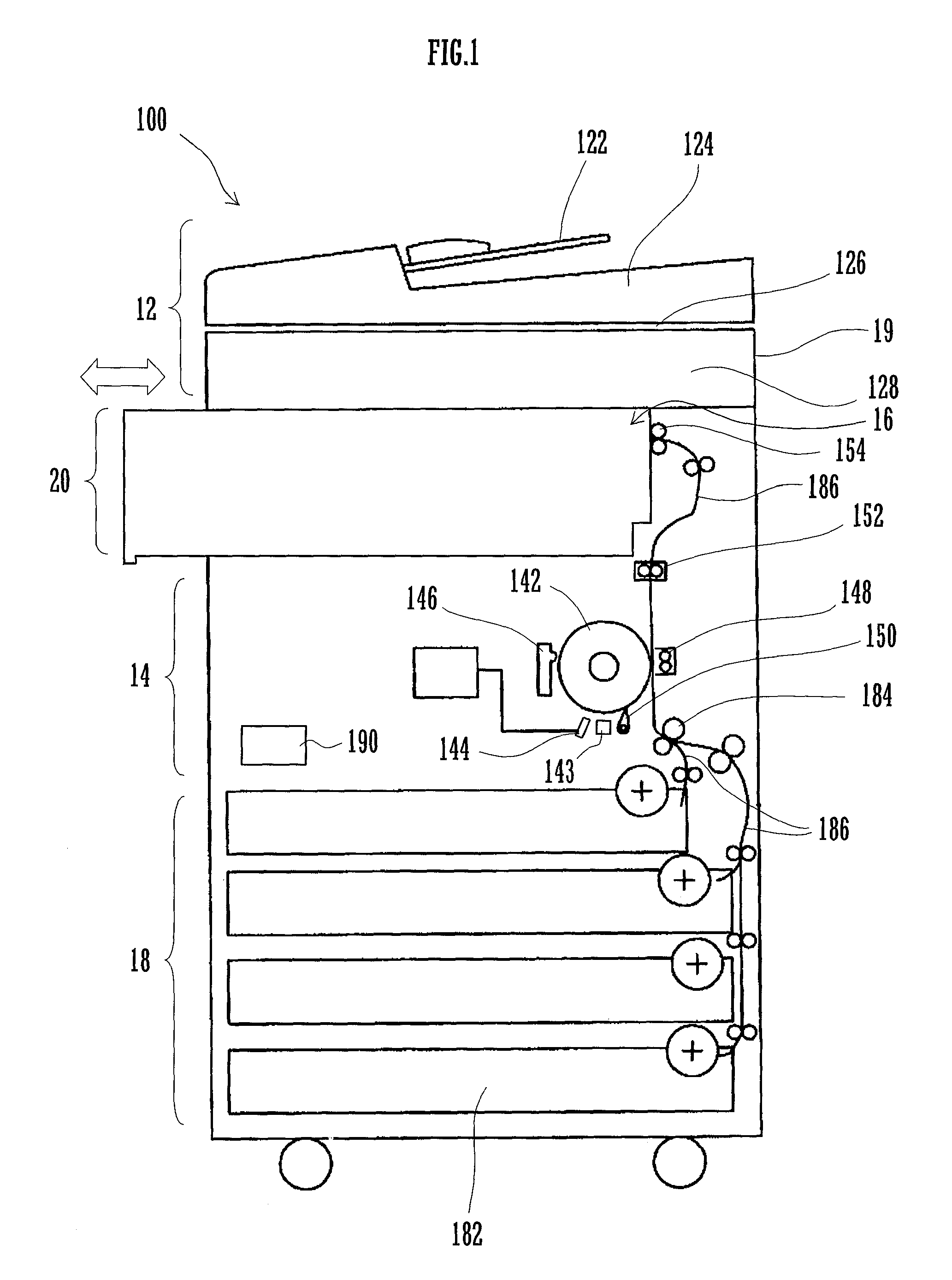 Image forming apparatus provided with post-processing device