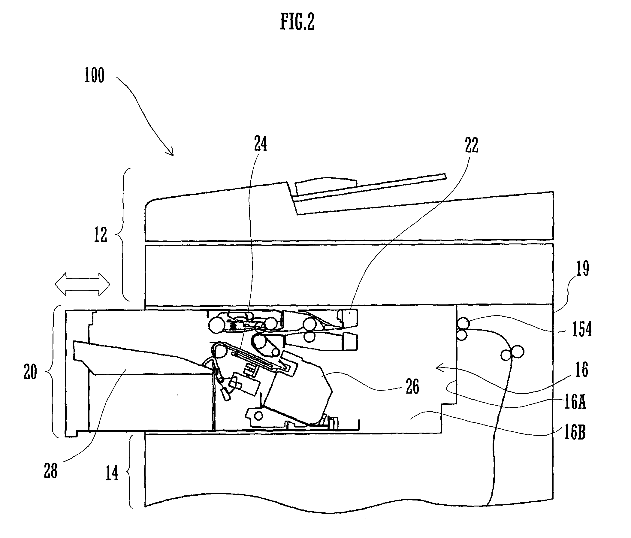 Image forming apparatus provided with post-processing device