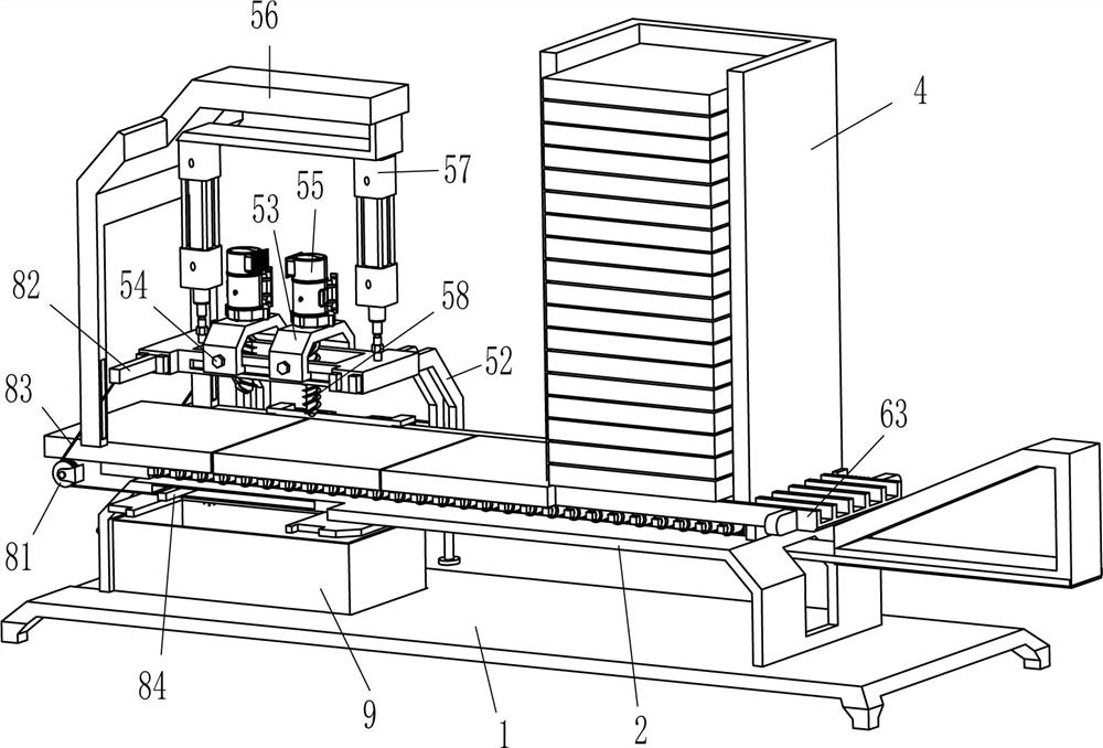 Plate punching and grinding device for intelligent manufacturing