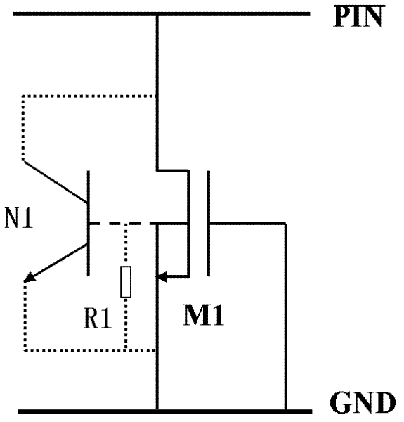 Electrostatic protection circuit of submicron integrated circuit