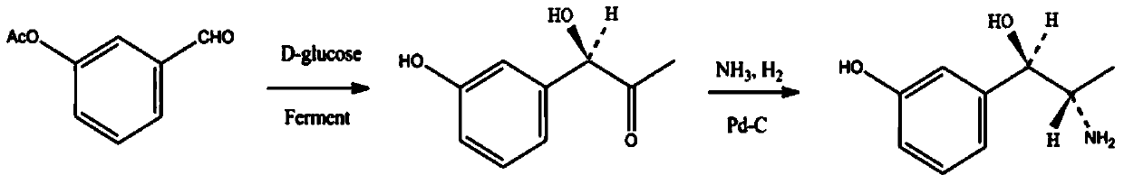 Synthesis method of metaraminol bitartrate