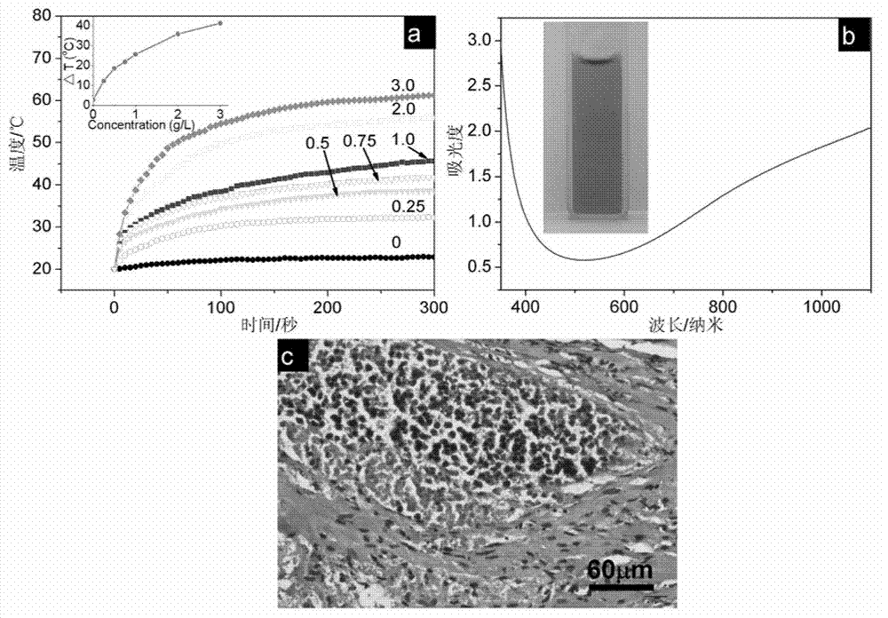 Application of tungsten oxide matrix nanometer materials in preparation of near-infrared light heat treatment drugs