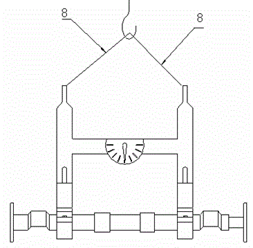 Hoisting device with angle display function and hoisting method