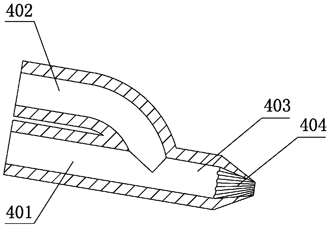 Shot blasting device for complex cavity in casting