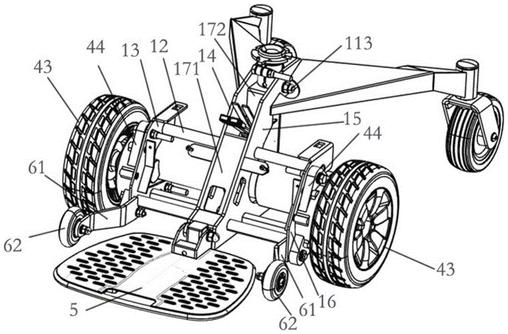 An electric wheelchair armrest installation structure