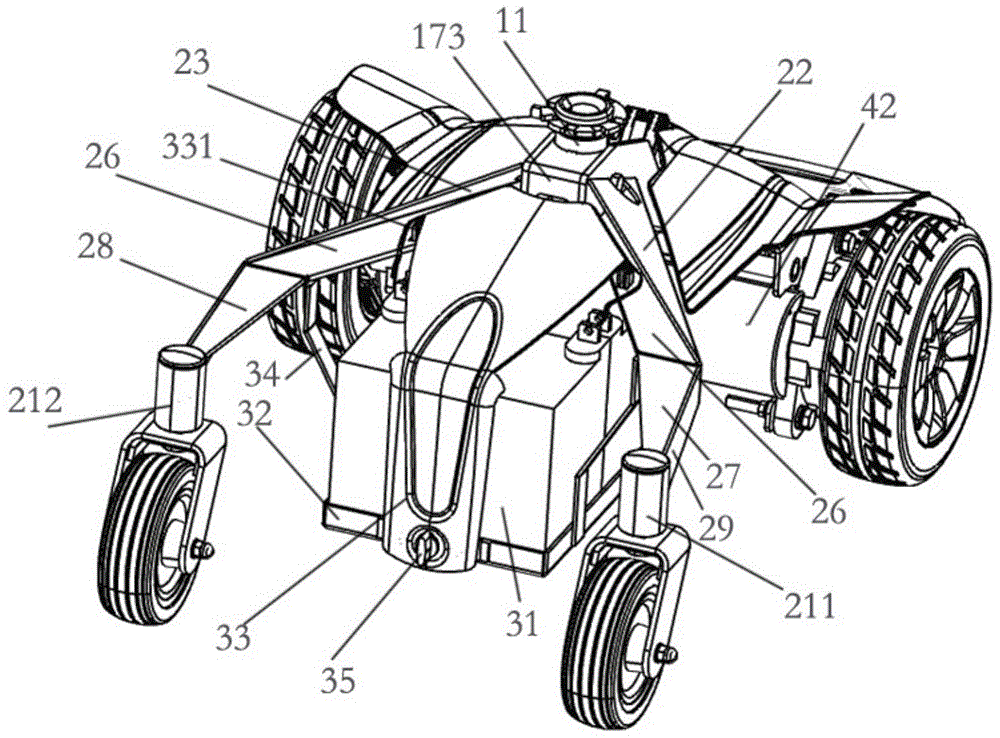 An electric wheelchair armrest installation structure