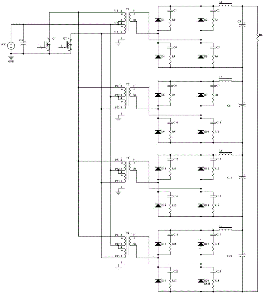 Input-parallel output-series converter based on push-pull topological structure