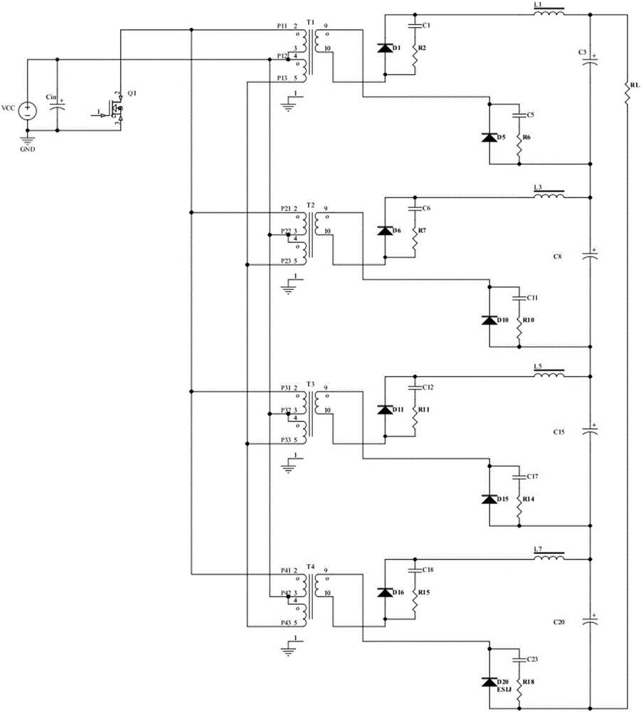 Input-parallel output-series converter based on push-pull topological structure