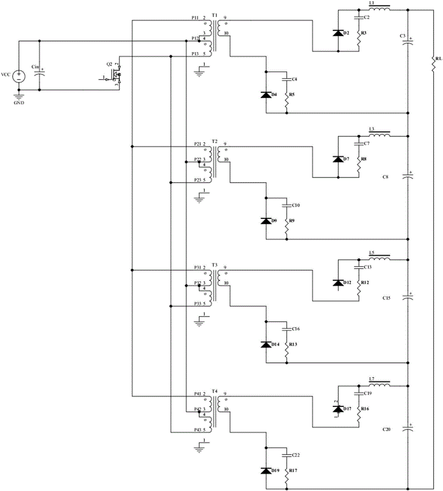 Input-parallel output-series converter based on push-pull topological structure