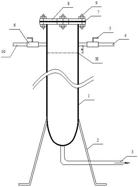 Cement mortar grouting tank for prestress long anchor rope grouting and application method