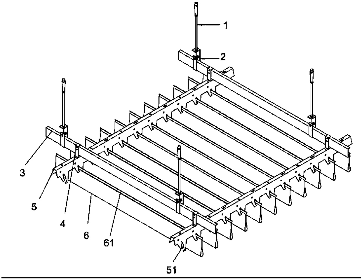 Water dripping falling curtain with low deformation rate