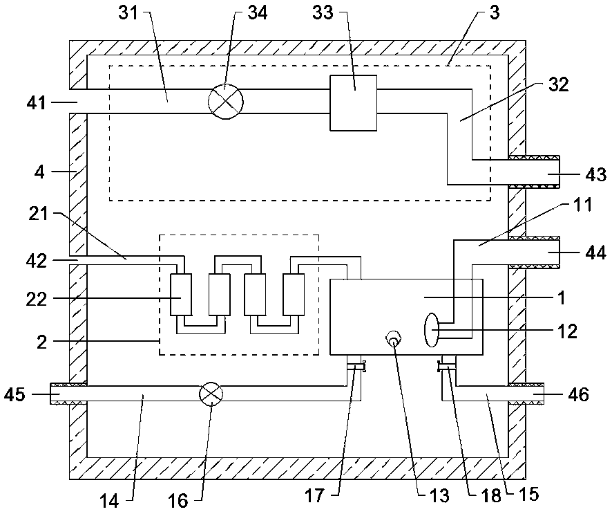 Purification device and method capable of removing ozone residues and producing high-concentration ozone water at same time