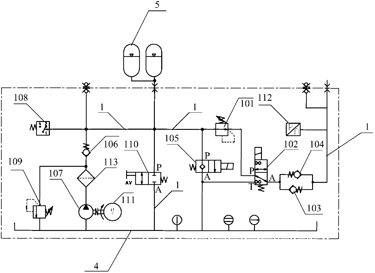 Magnetically levitated train and hydraulic brake device thereof